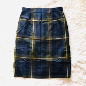 ESCADA‎ MARGARETHA LEY PLAID PURE WOOL SKIRT 36